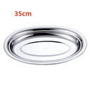 Axyaa Stainless Steel Oval Fish Plate for Dining, Sushi, Snacks, and Desserts