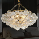 Axyaa Glass Bubble Chandelier & French Lamp Set for Vintage Open-Space Master Bedroom