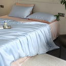 Axyaa Mulberry Silk Comforter Cover - Solid Color Quilt Cover with Zipper Closure