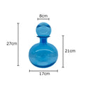 Axyaa Glass Ball Cap Vase: Modern Home Decor Desk Floral Hydroponics Arrangement