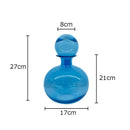 Axyaa Glass Ball Cap Vase: Modern Home Decor Desk Floral Hydroponics Arrangement