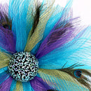 Axyaa Peacock Feather Ribbon Wreath: Hotel & Home Door Wall Decor