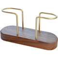 Axyaa Black Walnut Tissue Holder: Minimalist Dining & Table Storage Rack