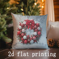 Axyaa Christmas Ornament Pillow Covers for Sofa, Bedroom, Car - Digital Printed Pattern