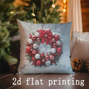 Axyaa Christmas Ornament Pillow Covers for Sofa, Bedroom, Car - Digital Printed Pattern