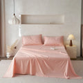 Axyaa Jacquard Washed Single Piece Bed Sheet - Solid Colors