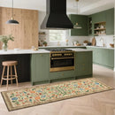 Nordic Floral Print Runner Rug by Axyaa - Stylish & Machine Washable Bedside Mat