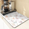 Axyaa Flowers Silicone Drying Mat: Non-Slip Kitchen Table Decor & Protection
