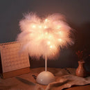 Feather Table Lamp with Remote Control USB Power Night Light for Axyaa Brand