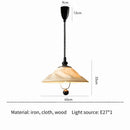 Axyaa Retro Wood Pendant Lights - Vintage Japan Style Chandelier for Living Room