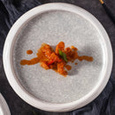 Axya Ceramic Dinner Plate Set: Round Tableware with Relief Pattern for Home and Restaurant