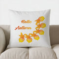 Autumn Leaves Patterned Throw Pillow Cover by Axyaa