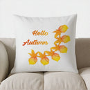 Autumn Leaves Patterned Throw Pillow Cover by Axyaa