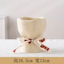 Axyaa Floral Bouquet Ceramic Vase for Hydroponic Flower Arrangement