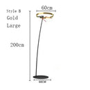 Axyaa Luxury Fishing Lamp: Circular Vertical Floor Lamp for Living Room & Bedroom