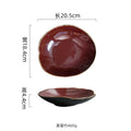Axyaa Flame-Killed Ceramic Irregular Plate Restaurant Sushi Salad Pasta Molecular Cuisine Tableware