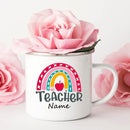 Axyaa Personalized Enamel Mug | Retro Coffee Cup for Teachers & Gifts