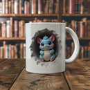 Axyaa Dino Hedgehog Ceramic Mug: Cute 3D Kids' Birthday Gift Cup