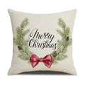 Axyaa Christmas Birds Pillowcase 45X45cm Linen Cushion Cover for Sofa