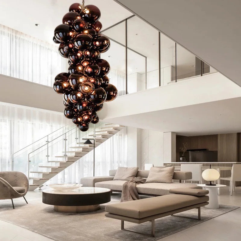 Axya Luxury Grape Chandelier for Living Room Staircase Villa Hotel Hall