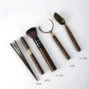 Axyaa Wooden Kung Fu Tea Set Tool Tea Tong Spoon Needle 5pcs Great for Tearoom