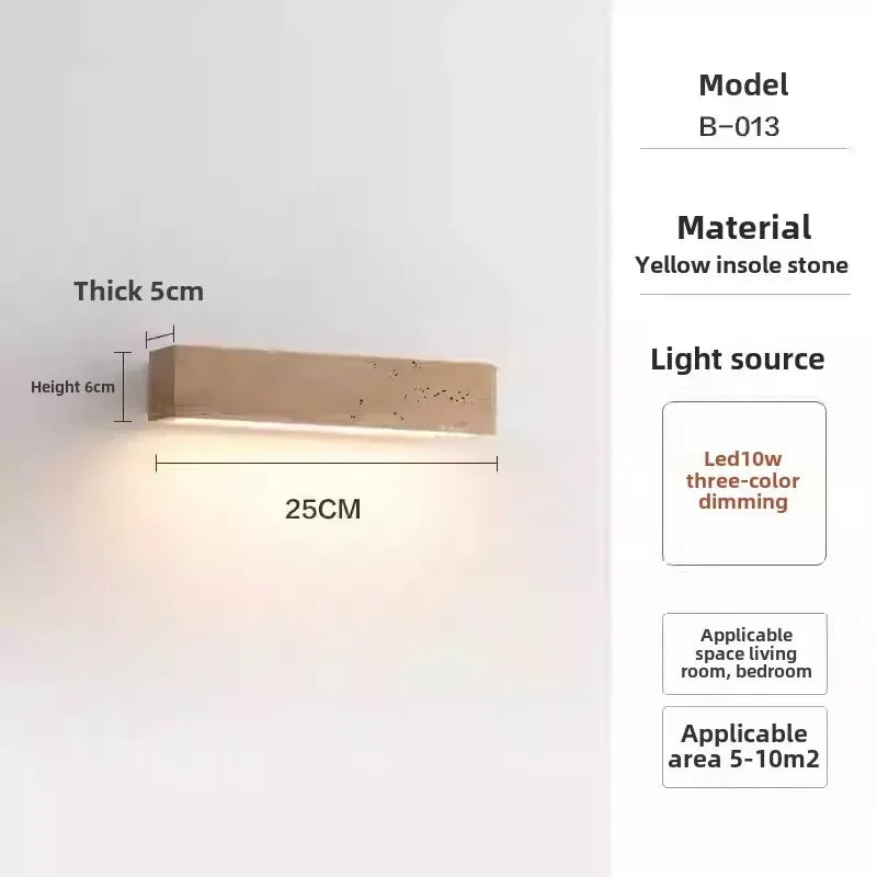 Axyaa Wabi Sabi Stone Wall Sconce Lamp for Bedroom & Living Room.
