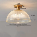 Axyaa LED Ceiling Lamp for Bedroom Living Room Clear Glass Decor Fixtures