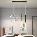 Axyaa Modern Strip Ceiling Chandelier; Creative Living Room Pendant Light