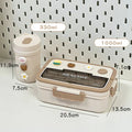 Axyaa Kawaii Kids Bento Box with Compartments - Portable, Microwave Safe Storage Container