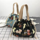 Axyaa Canvas Bento Box Handbag for On-the-Go Meals and Snacks