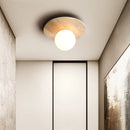 Axyaa Cream Yellow Stone Modern Small Ceiling Lamp