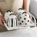 Axya Hand-Drawn Ceramic Seasoning Jar Set
