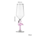 Axyaa Pink Flamingo Stem Goblet Champagne Martini Glass for Bar Party