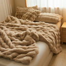 Axyaa Faux Rabbit Fur Blanket: Luxuriously Soft & Warm Sofa Bed Throw Blanket