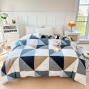 Axyaa Striped Cotton Duvet Cover for Queen/King Size Double Bed - Single Bed Kids Cover