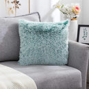 Axyaa Cozy Plush Cushion Cover 45x45cm White Grey Decor Pillowcase