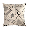 Axyaa Geometric Flax Pillow Case 45*45cm - Home Sofa Adornment & Cushion Cover