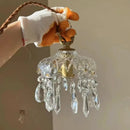 Axyaa Nordic Luxury Crystal Pendant Lamp for Bedroom, Kitchen, and Dining Room