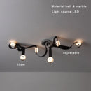 Axyaa Marble Designer Belt Pendant Light: Dimmable Luxury Chandelier