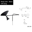 Axyaa Adjustable Industrial Wall Lamp | Creative Nordic Design for Bedroom and Study