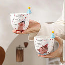 Axyaa European Ceramic Coffee Cup Small Hat Animal Decoration Mug