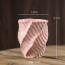 Axyaa Retro Ceramic Pleated Mug for Coffee and Milk Drinking