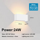 Axyaa Nordic 12W 24W IP65 Waterproof LED Wall Sconce for Indoor Outdoor Living Room
