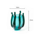 Handcrafted Axyaa Silk-Wrapped Glass Vase | Transparent Flower Arrangement Home Decoration