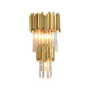 Axyaa Luxury Crystal LED Wall Light Gold Stainless Steel Bedroom Home Decor