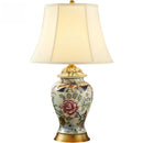 Axyaa European Retro Ceramic Table Lamp in Wedding Red