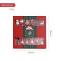 Axyaa Christmas Cutlery Set: Spoon, Fork, Elk Tree Decoration, Dessert Scoop