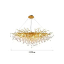 Axyaa Crystal Ceiling Lights: Modern Chandeliers for Home Living Dining Bedroom