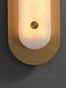 Axyaa Marble Bedroom Bedside Lamp: Minimalist Copper Wall Light for Living Room and Foyer