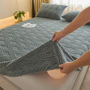 Axyaa Winter Coral Fleece Fitted Sheet - Plush Warm Bed Linen for Double Queen King Beds